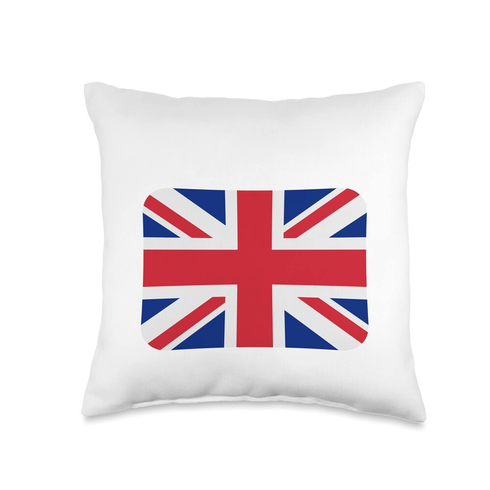 8912 I love England Great Britain UK flag Throw Pillow